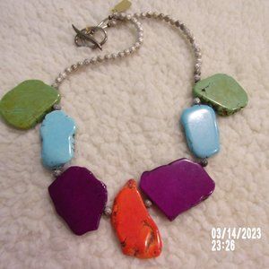 Diva Darlin  Slab turquoise Necklace   One of a kind